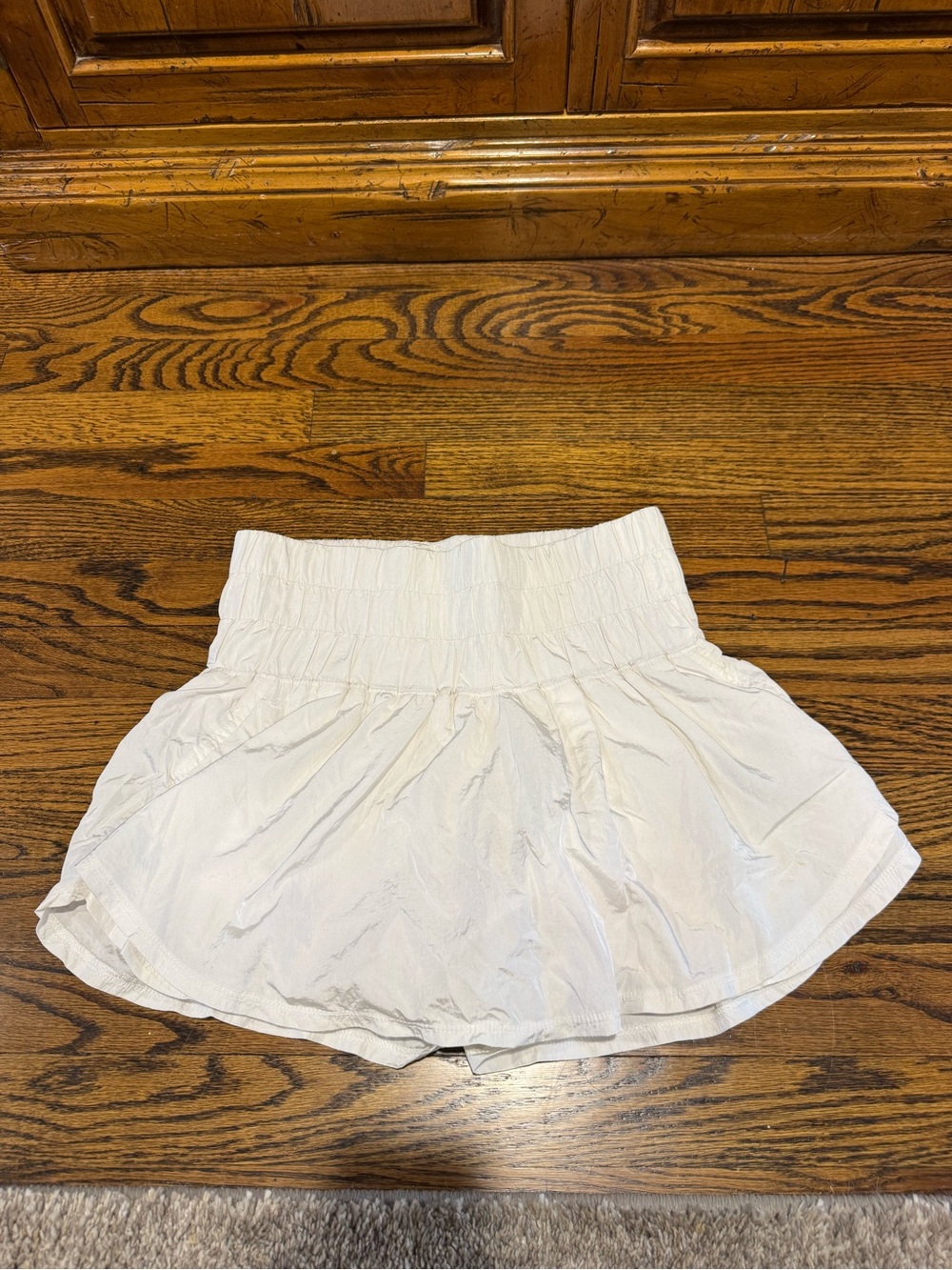 FP Movement by Free People White Smocked-Waist Shorts Skort